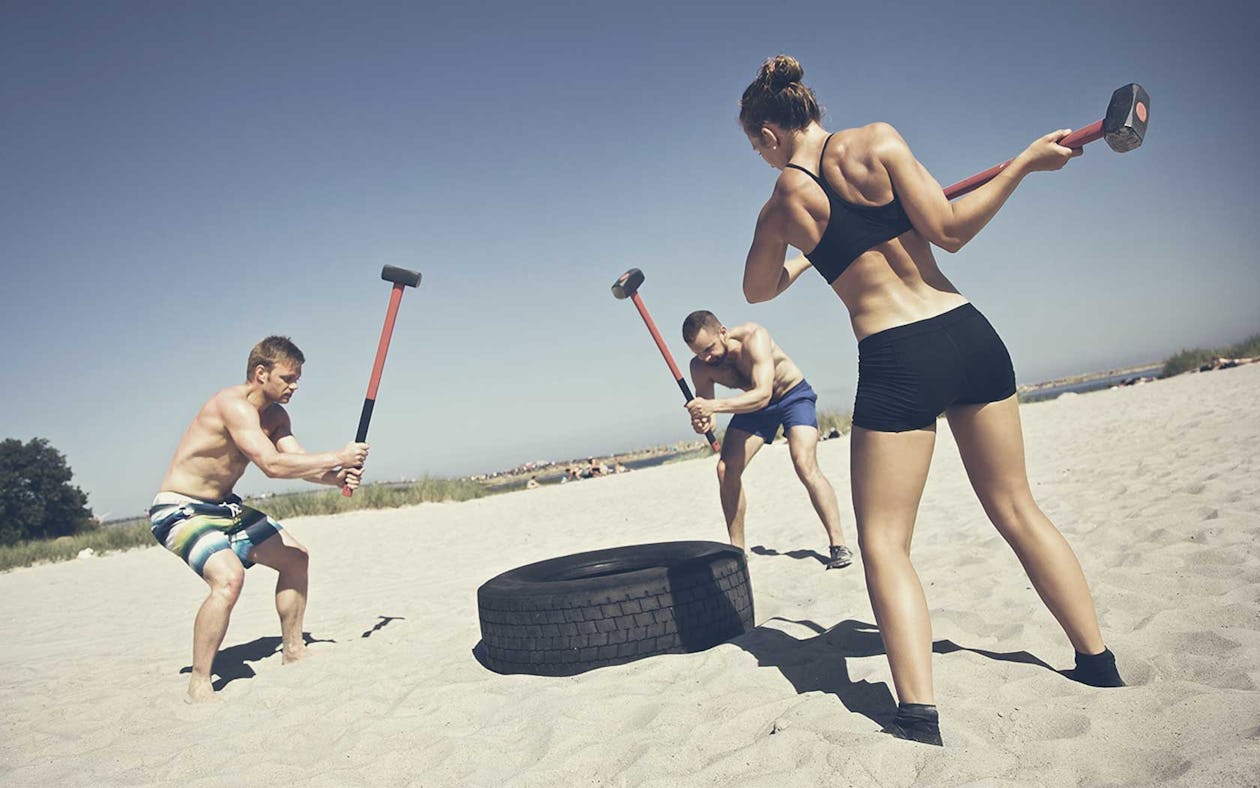 30 Minute Workout sledge hammer for push your ABS