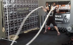 exercise battle ropes jumping jacks