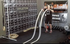 battle rope double slam exercise