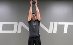 Mark de Grasse performs the Kettlebell 2-Hand Clean from Ground to Press