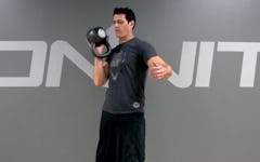 Fighter Kettlebell Exercise: Fighter Stance Clean to Catch