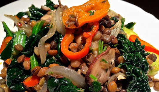Onnit Recipe: Warm Herb Lentil Salad with Wilted Kale