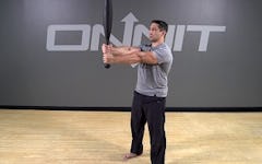 Steel Club Exercise: 2-Hand Front Press