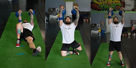 Two handed kettlebell discount exercises