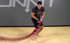 Battle Rope Exercise: Double Circular Pull Wave