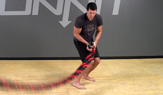 Battle Rope Exercise: Double Circular Pull Wave