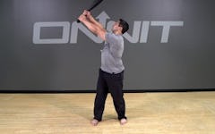 Steel Club Exercise: 2-Hand Side Angled Snatch