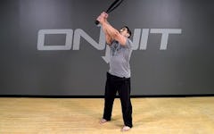 Steel Club Exercise: 2-Hand Angled Snatch