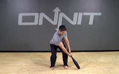 Steel Club Exercise: 2-Hand Lateral Sit & Drive