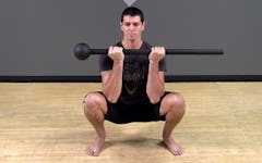 Steel Mace Exercise: Curl Grip Squat
