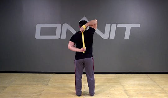 Band Resisted Zipper Stretch Bodyweight Exercise
