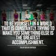 Workout Motivation: To Be Yourself