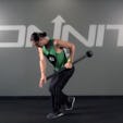 Staggered Stance Offset Side Row Steel Mace Exercise