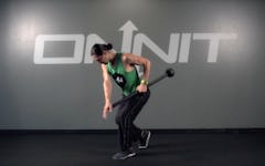 Staggered Stance Offset Side Row Steel Mace Exercise