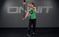 Double Wide Side Press Steel Mace Exercise