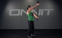 Sphere Near Front Press Steel Mace Exercise