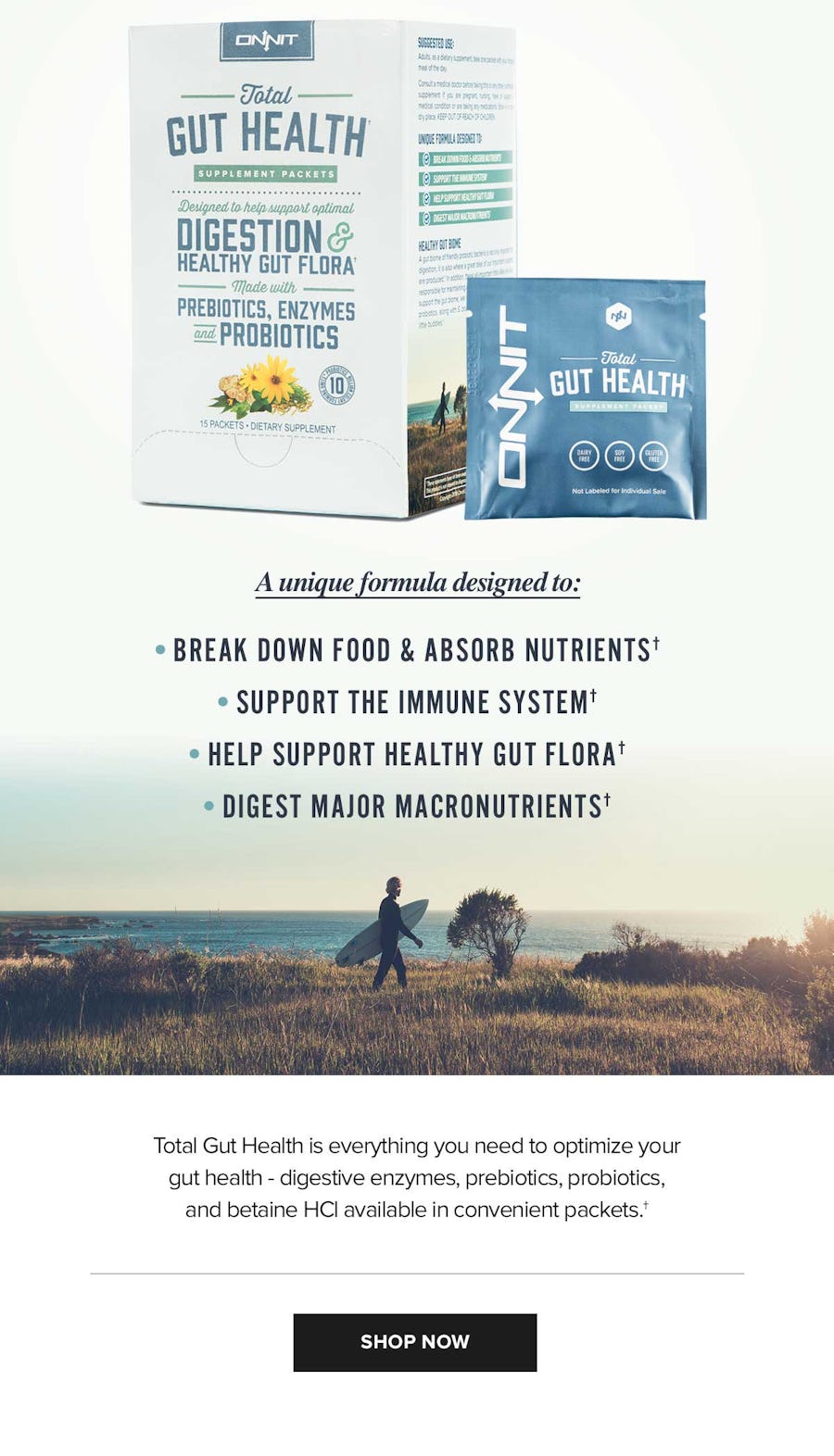 Introducing the Total Gut Health Supplement Packets