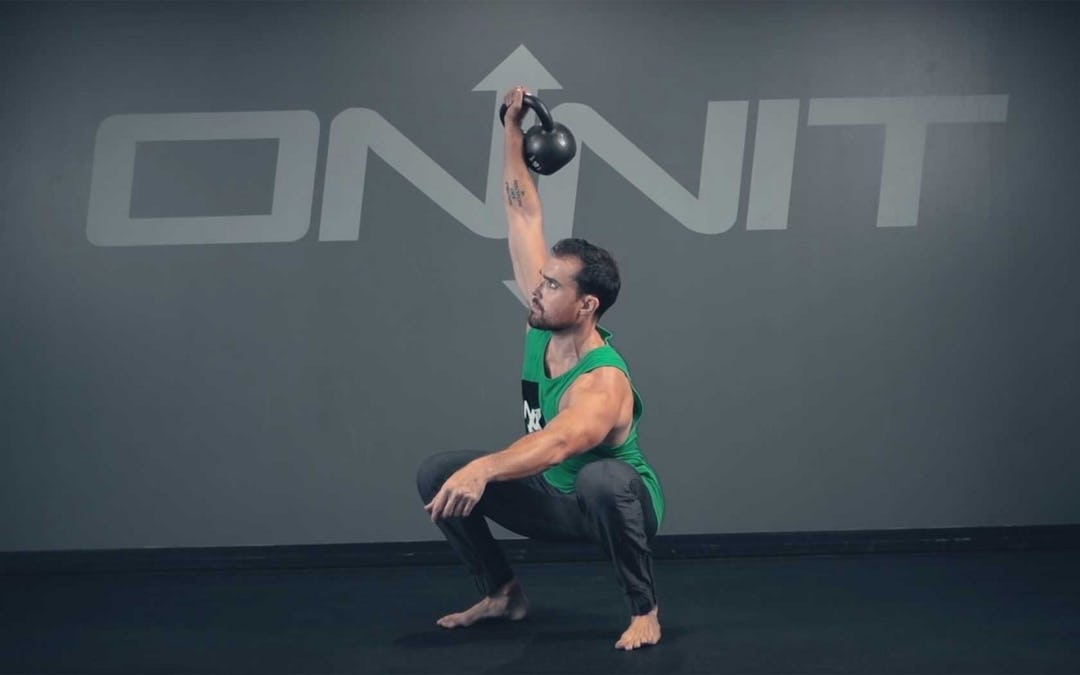 One Arm Kettlebell Sots Press Exercise