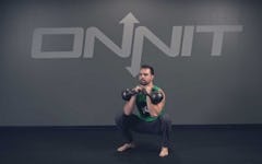 Double Kettlebell Front Squat Exercise