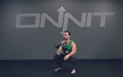 One Arm Kettlebell Front Squat Exercise