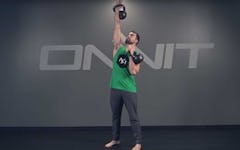 Double Kettlebell See Saw Press Exercise