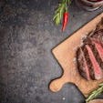 Steak on cutting board
