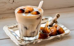 Horchata Recipe Over Cold Brew Ice Cubes