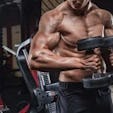 Man performing dumbbell chest workout