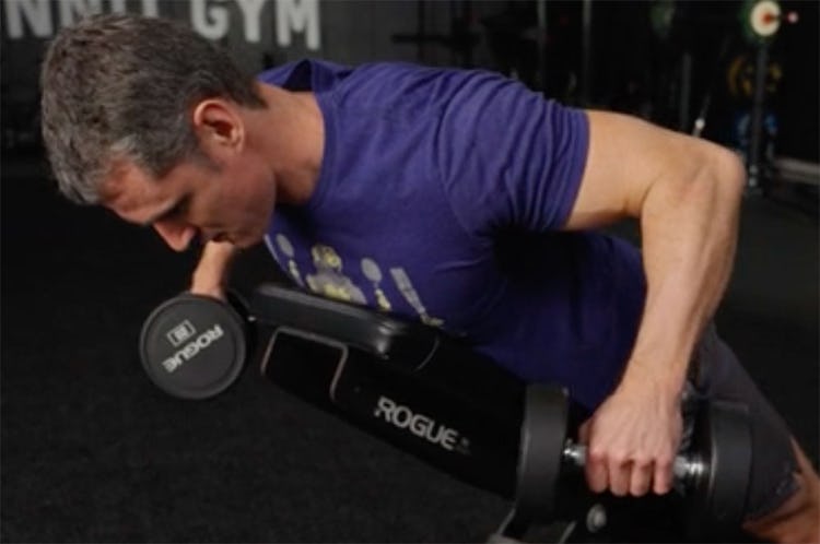 Onnit Editor-in-Chief Sean Hyson, CSCS, demonstrates the rear-delt row.
