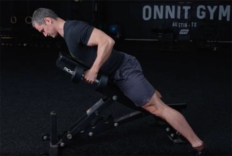 Editor-in-Chief Sean Hyson demonstrates the chest-supported row.